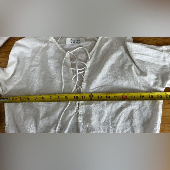 Auguste white cotton blouse size 2 - Picture 11 of 11